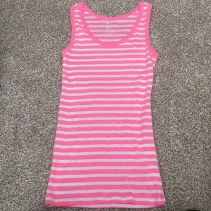 Gap pink stripped tank top